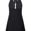 Malakhai Chiffon Halter Mini Dress – Black