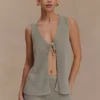 Malani Knit Top With Hardware – Sage Malani Knit Top With Hardware – Sage