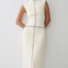 Malone Bandage Knit Midi Dress – Ivory