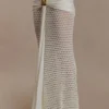 Mania Crochet Maxi Skirt With Hardware – Ivory