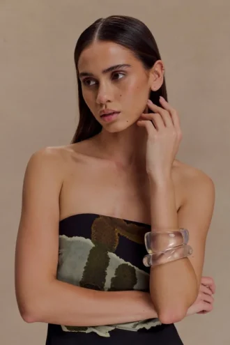 Marah Resin Bangle Set – Clear