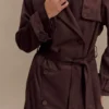 Marc Faux Suede Coat – Cocoa Chocolate