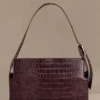 Maria Faux Leather Crocodile Shoulder Bag – Chocolate Maria Faux Leather Crocodile Shoulder Bag – Chocolate