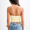 Marie Recycled Halter Top – Lemon Sherbet Marie Recycled Halter Top – Lemon Sherbet