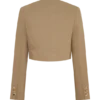 Marielle Button Up Cropped Jacket – Taupe Marielle Button Up Cropped Jacket – Taupe