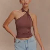 Mariposa Slinky Halter Top – Chocolate Mariposa Slinky Halter Top – Chocolate