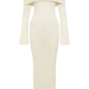 Marisol Off Shoulder Boucle Maxi Dress – Ivory