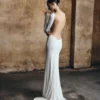 Marlene Slinky Low Back Maxi Dress – White Marlene Slinky Low Back Maxi Dress – White