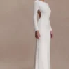 Marlene Slinky Low Back Maxi Dress – White Marlene Slinky Low Back Maxi Dress – White