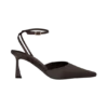 Marley Satin Pointed Heel – Chocolate