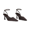 Marley Satin Pointed Heel – Chocolate