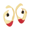 Marna Large Hoop Earrings With Stones – Gold Marna Large Hoop Earrings With Stones – Gold