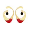 Marna Large Hoop Earrings With Stones – Gold Marna Large Hoop Earrings With Stones – Gold