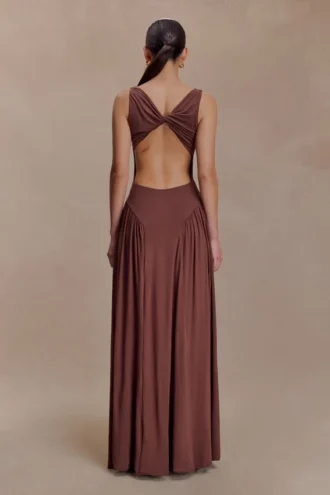 Marnie Modal Sleeveless Maxi Dress – Chocolate