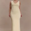 Marta Slinky Cowl Maxi Dress – Lemon