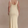 Marta Slinky Cowl Maxi Dress – Lemon
