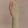 Marta Slinky Cowl Maxi Dress – Sage