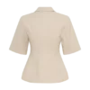 Martine Short Sleeve Linen Top – Natural