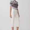 Mary Denim Capris – White Mary Denim Capris – White