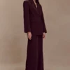Arlo Wide Leg Suiting Trouser – Mahogany Arlo Wide Leg Suiting Trouser – Mahogany