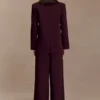 Arlo Wide Leg Suiting Trouser – Mahogany Arlo Wide Leg Suiting Trouser – Mahogany