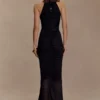 Matilda Ruched Mesh Maxi Skirt – Black Matilda Ruched Mesh Maxi Skirt – Black