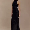 Matilda Ruched Mesh Maxi Skirt – Black Matilda Ruched Mesh Maxi Skirt – Black