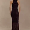 Matilda Ruched Mesh Maxi Skirt – Chocolate Matilda Ruched Mesh Maxi Skirt – Chocolate