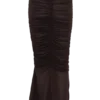 Matilda Ruched Mesh Maxi Skirt – Chocolate Matilda Ruched Mesh Maxi Skirt – Chocolate