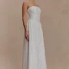 Maureen Broderie Strapless Maxi Dress – White Maureen Broderie Strapless Maxi Dress – White