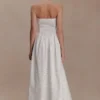 Maureen Broderie Strapless Maxi Dress – White Maureen Broderie Strapless Maxi Dress – White