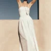 Maureen Broderie Strapless Maxi Dress – White Maureen Broderie Strapless Maxi Dress – White