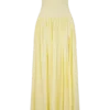 Maureen Cotton Shirring Maxi Dress – Lemon