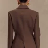 Max Cinched Waist Blazer – Chocolate Max Cinched Waist Blazer – Chocolate