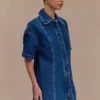 Maya Oversized Denim Shirt – Dark Blue Maya Oversized Denim Shirt – Dark Blue