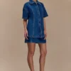 Maya Oversized Denim Shirt – Dark Blue Maya Oversized Denim Shirt – Dark Blue