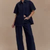 Maya Oversized Denim Shirt – Indigo Blue Maya Oversized Denim Shirt – Indigo Blue
