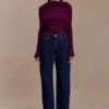Kirralee Straight Leg Cuffed Jeans – Indigo Blue Kirralee Straight Leg Cuffed Jeans – Indigo Blue
