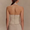 Meadow Denim Corset Halter Top – Stone Wash Meadow Denim Corset Halter Top – Stone Wash