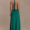 Meg Halter Tassel Maxi Dress – Emerald Meg Halter Tassel Maxi Dress – Emerald