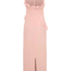 Melissa Chiffon Flower Maxi Dress – Baby Pink