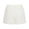 Melody Linen Short With Lace – White