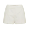 Melody Linen Short With Lace – White