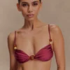 Memphis Beaded Bikini Top – Wine