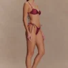 Memphis Beaded Bikini Top – Wine
