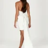 Meredith Strapless Bow Mini Dress – White