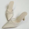 Micah Mesh Pointed Heel – Ivory