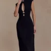 Michelle Cut Out Maxi Dress – Black