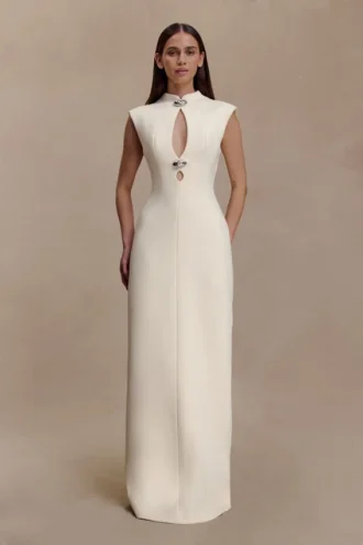 Michelle Cut Out Maxi Dress – Buttercream