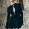 Michelle Cut Out Mini Dress – Black